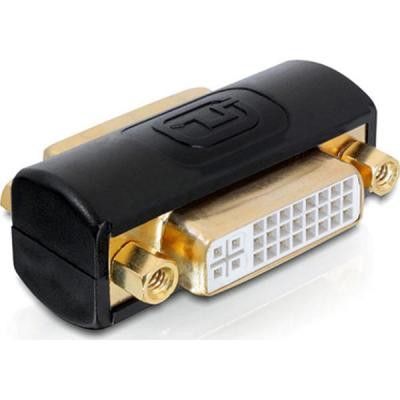DELTACO DVI-adapter Dual Link, DVI-I ho-ho, svart