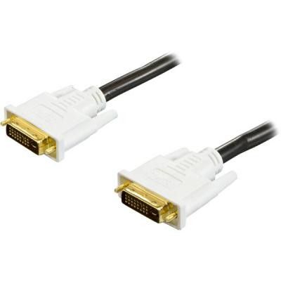 DELTACO DVI monitorkabel Dual Link, DVI-D ha - ha 5m