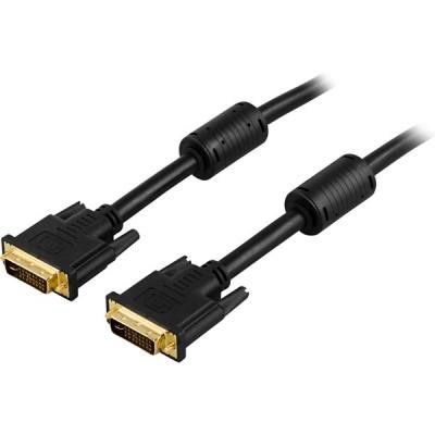 DELTACO DVI monitorkabel Dual Link, DVI-I ha - ha 1m