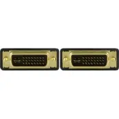DELTACO DVI monitorkabel Single Link, DVI-I ha - ha 2m