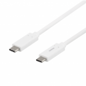 Deltaco Gen USB-C till USB-C Kabel 1m - Vit