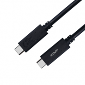 Deltaco Gen3 USB-C till USB-C 5A Kabel 0.8m 240W - Svart