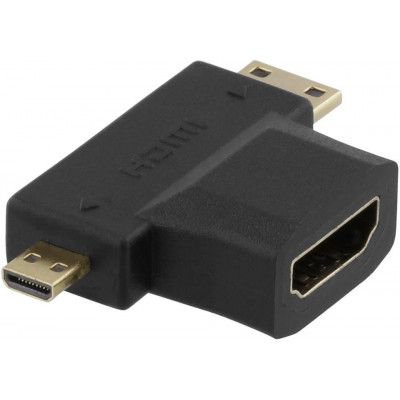 Deltaco HDMI-adapter - HDMI till Mini-HDMI och Micro-HDMI