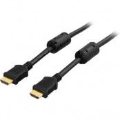 DELTACO HDMI-kabel, guldpläterad, 1,5m, svart