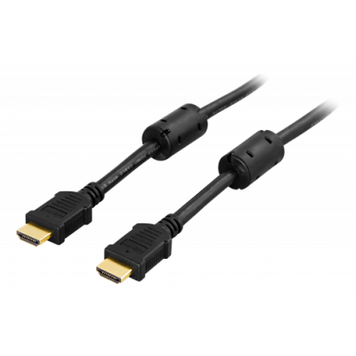 DELTACO HDMI kabel Guldpläterade kontakter 1.5m - Svart