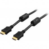 DELTACO HDMI-kabel, v1,4+Ethernet, 19-pin ha-ha, 1080p, svart, 5m