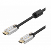 DELTACO HDMI låsbar kabel, 1.5m - Svart