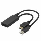 Deltaco HDMI Till DisplayPort Adapter 4K/60Hz 0.2m - Svart