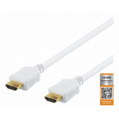 DELTACO High-Speed Premium HDMI-kabel, 1m - Vit