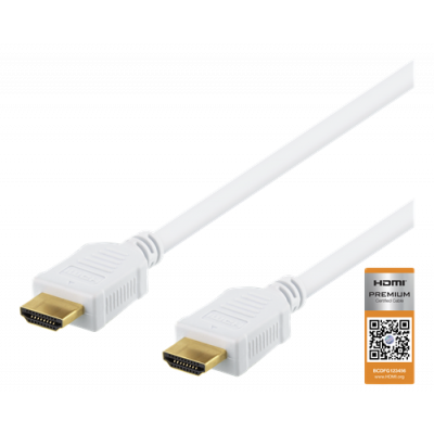 DELTACO High-Speed Premium HDMI-kabel, 3m - Vit
