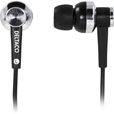 DELTACO in-ear headphones - (HL-79) - Svart
