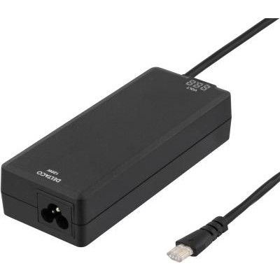 DELTACO laddare för notebook, 15-20V 8A 120W LED-display olika ko