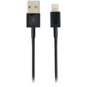 Deltaco lightningkabel till iPad, iPhone och iPod, 1m, MFi - Svart