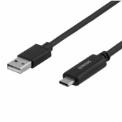 Deltaco LSZH USB-A till USB-C Kabel 1m - Svart