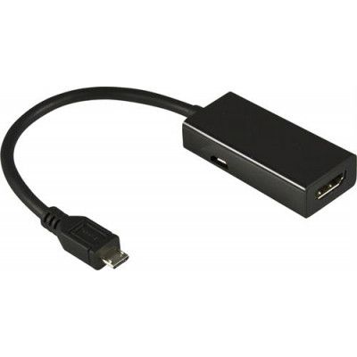 DELTACO MHL till HDMI-adapter - Svart