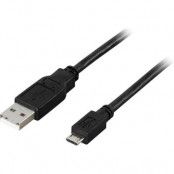 DELTACO Micro USB kabel 1 m Svart