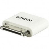 Deltaco micro usb till usb adapter, vit