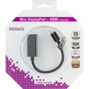 DELTACO mini DisplayPort till HDMI adapter, 20-pin ha - ho