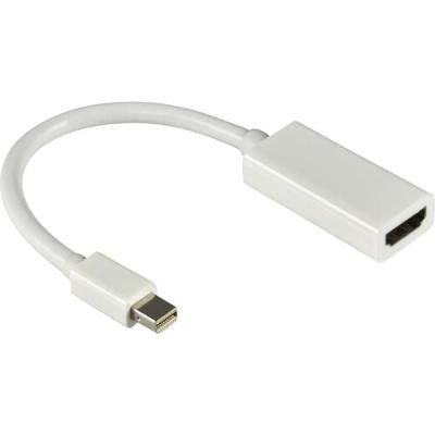 DELTACO Mini DisplayPort till HDMI-adapter med ljud, 20-pin ha - 19-pin ho, 0,2m