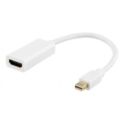 Deltaco Mini DisplayPort till HDMI Adapter - Vit