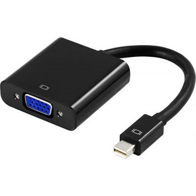 DELTACO mini DisplayPort till VGA-adapter 0.2m - Svart