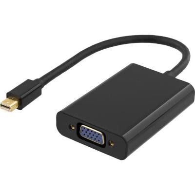 DELTACO mini DisplayPort till VGA-adapter med ljud, 20-pin ha - 15-pin ho, 3,5mm