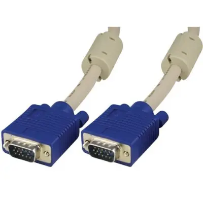 DELTACO monitorkabel RGB HD15ha-ha 3m, utan pin 9, grå