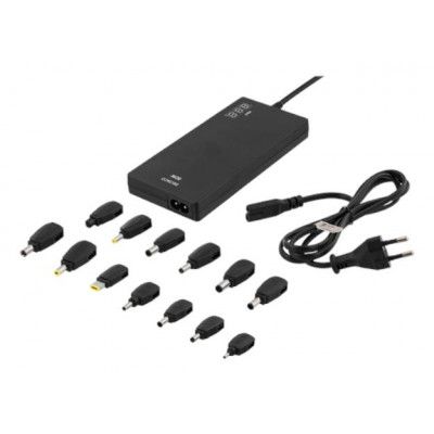 Deltaco Olika kontakter laddare för notebook - Svart