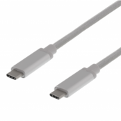 Deltaco PD USB-C Till USB-C Kabel 0.5m 60W - Silver