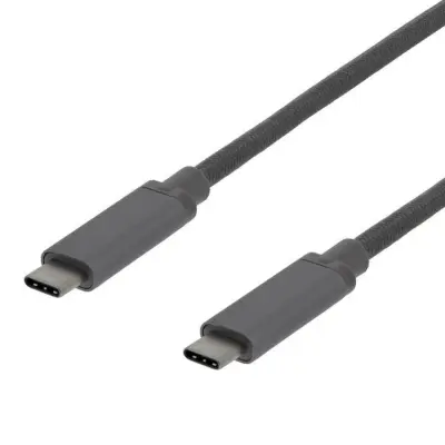 Deltaco PD USB-C till USB-C Kabel 1m 60W - Grå