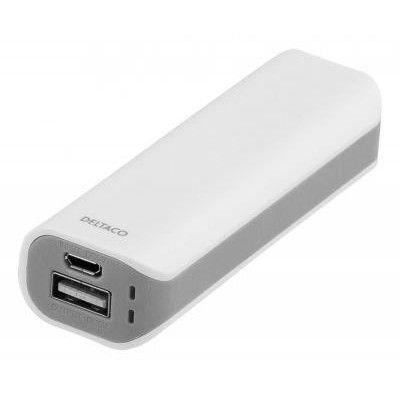 DELTACO Powerbank 2000mAh Vit