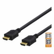 DELTACO Premium High Speed HDMI kabel, 1m - Svart