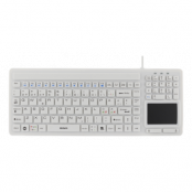 DELTACO TB-506 Tangentbord i silikon, Touchpad, IP68 - Vit