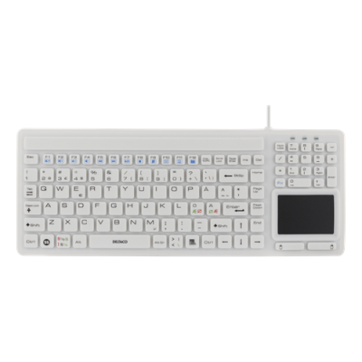 DELTACO TB-506 Tangentbord i silikon, Touchpad, IP68 - Vit