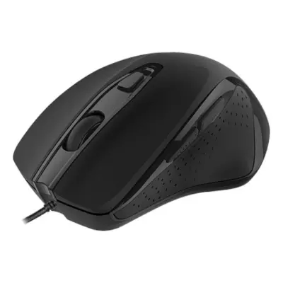 Deltaco Trådbunden tyst Mus för kontoret - Svart