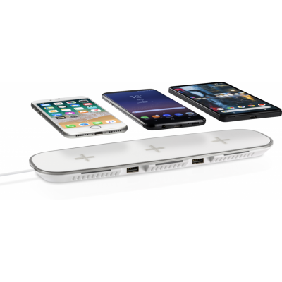 Deltaco Trådlös Laddare För 3 Enheter 3x5w