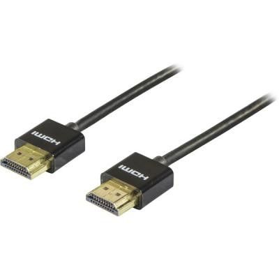 DELTACO tunn HDMI-kabel, 0,5m, svart
