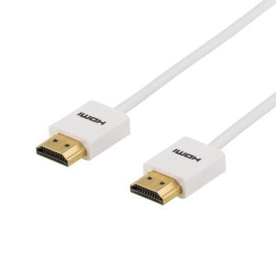 DELTACO tunn HDMI-kabel, 3m, vit