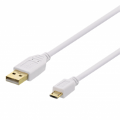 Deltaco Typ-A Till Micro USB Kabel 1m - Vit