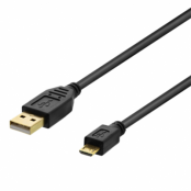 Deltaco Typ-A Till Micro USB Kabel 2m - Svart