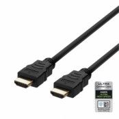 Deltaco Ultra High Speed HDMI-kabel, 1m - Svart
