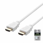 Deltaco Ultra High Speed HDMI-kabel, 1m - Vit