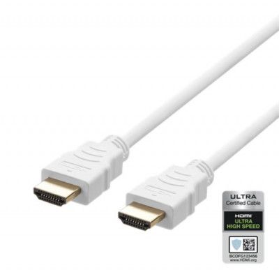Deltaco Ultra High Speed HDMI-kabel, 3m - Vit