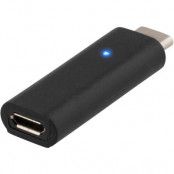DELTACO USB 2.0 adapter, Typ C - Typ Micro B hona, svart