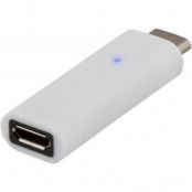 DELTACO USB 2.0 adapter, Typ C - Typ Micro B hona, vit