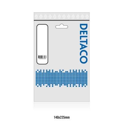 DELTACO USB 2.0 kabel Typ A ha - Typ Micro B ha, 5-pin, 0,25m, vit