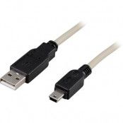 DELTACO USB 2.0 kabel Typ A Hane - Typ Mini B Hane 0,5m