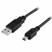Deltaco USB-A Till Mini USB Kabel 1m - Svart