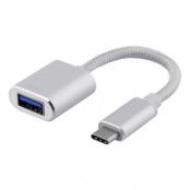 Deltaco USB-C Adapter 0.1m - Silver