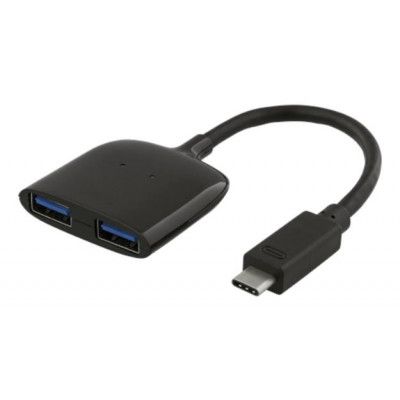 Deltaco USB-C hubb - Svart